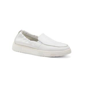 VITAFORM Off White Made In Portugal Leather Comfort Slip On Sneakers